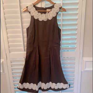 Kate Spade flower embroidered lined dress.